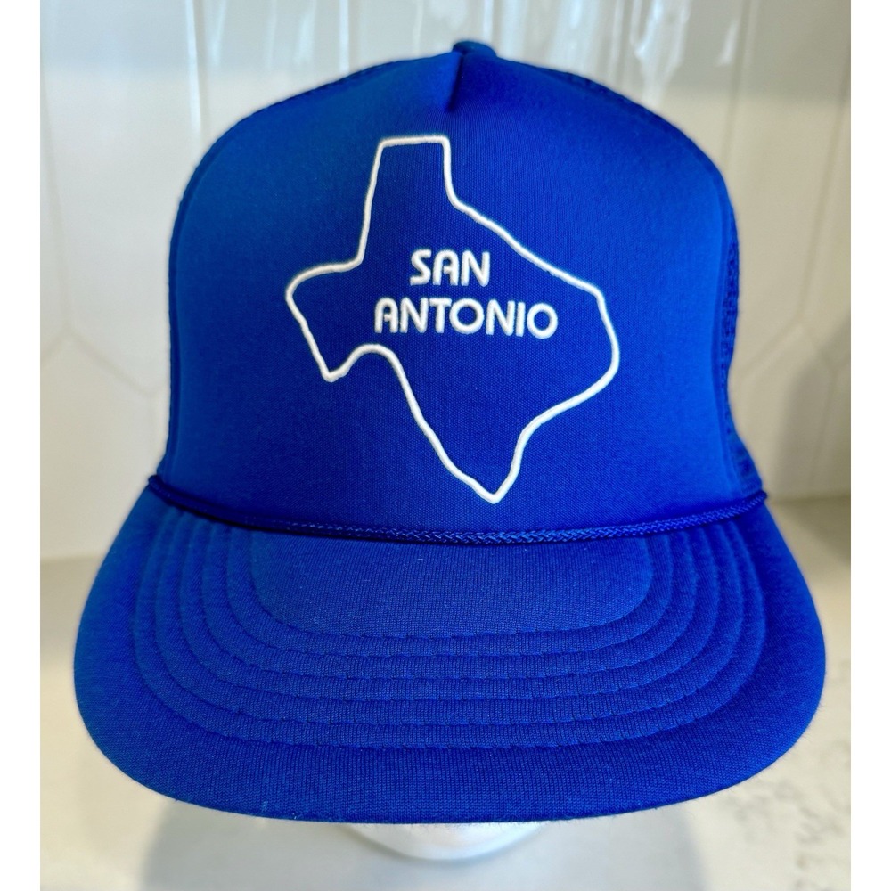 Vintage San Antonio Texas Blue‎ Snapback Rope Trucker Hat